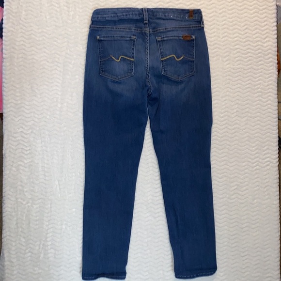 7SEVEN FOR ALL MANKIND KIMMIE CROP MID RISE SOFT STRETCH TAPERED LEG SLIM FIT - Picture 4 of 15